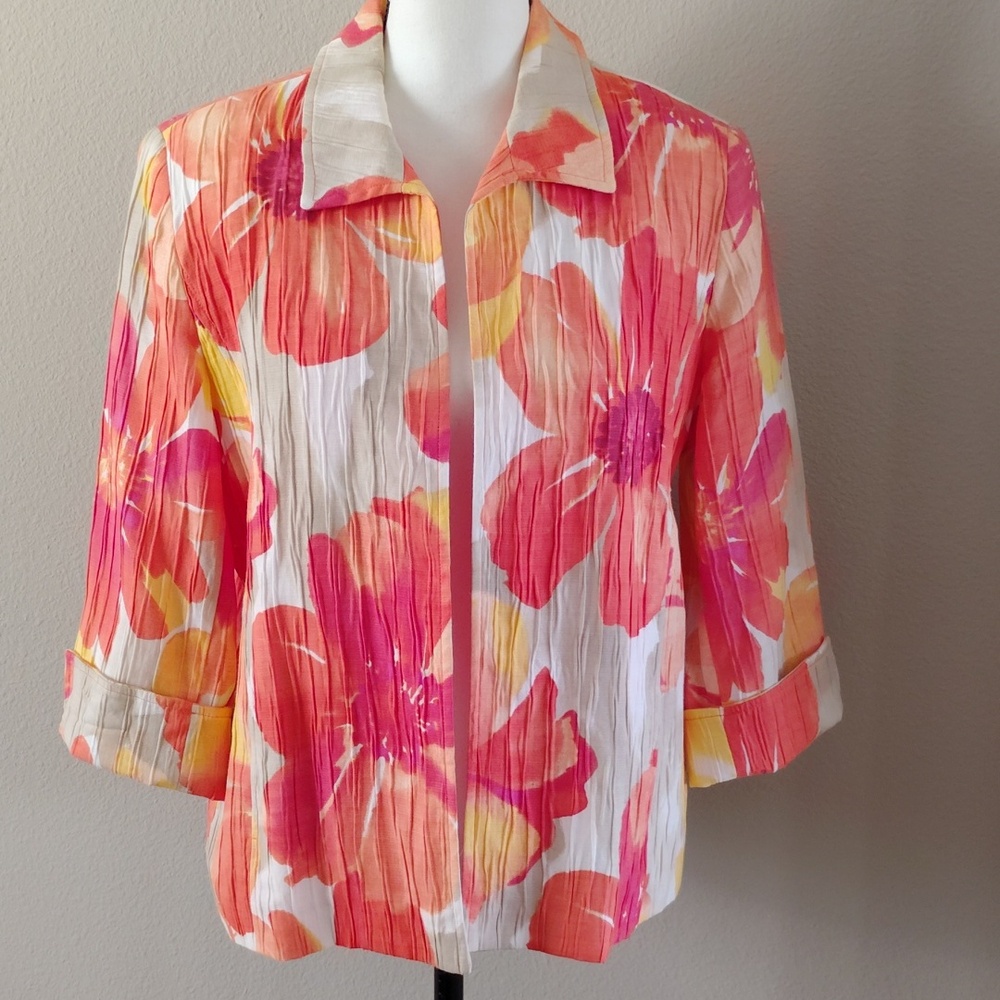 Alfred Dunner Floral Fully Lined Jacket- 12P